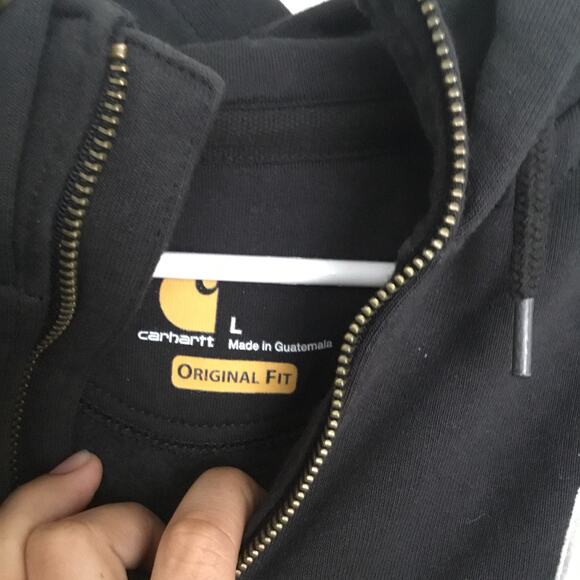 Carhartt Rain Defender Original Fit Heavyweight 1/4 Zip Hoodie Men’s Sz L - Picture 2 of 8